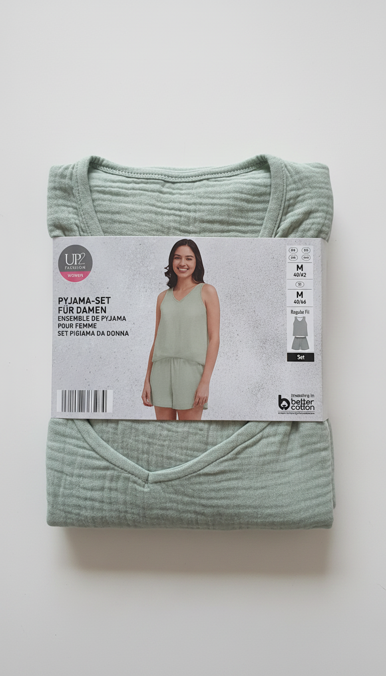 Pijama de mujer UP2 Fashion verde menta