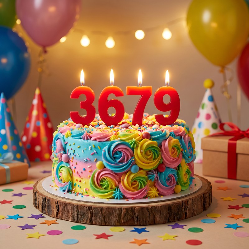 Velas de cumpleaños en tarta lifestyle