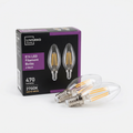 Pack x2 Bombillas LED Filamento E14 Livarno Home 470 lm 2700K