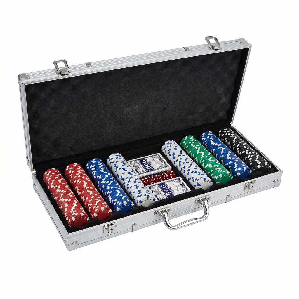 Set de Poker Texas Hold em Deluxe 500 fichas maletín aluminio