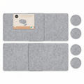 Set Manteles y Posavasos de Fieltro - HOME