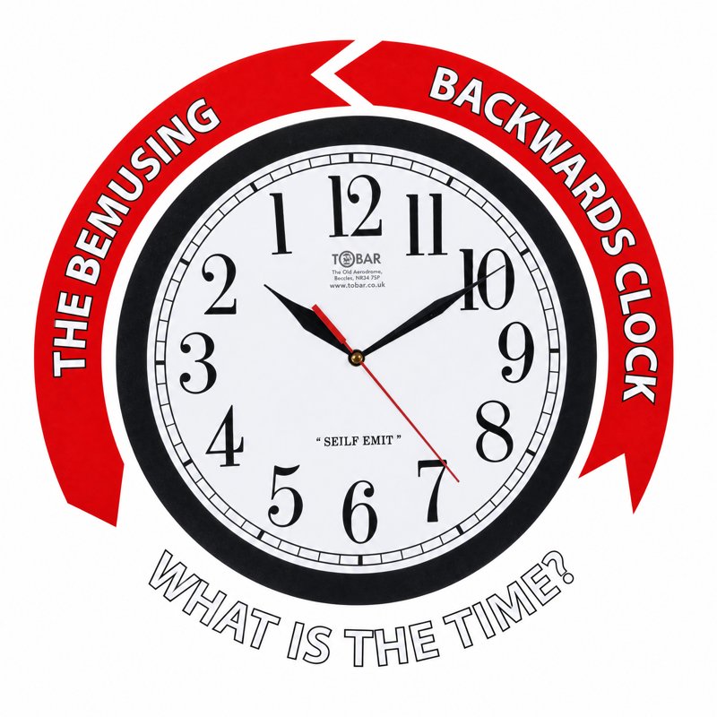Reloj Backwards Clock — Gira al Revés