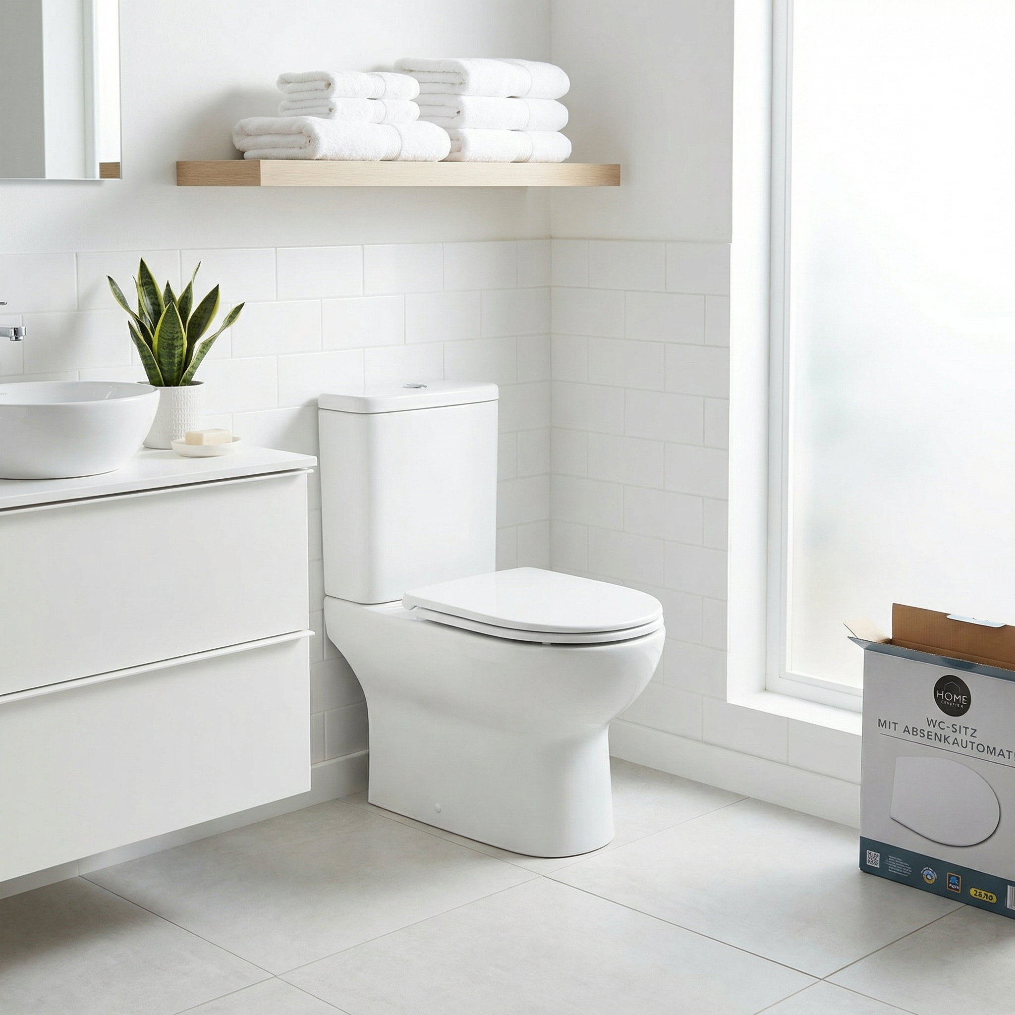 Asiento de Inodoro Cierre Suave Blanco - Home Creation