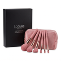 Set de Brochas Maquillaje Lacura Beauty Edición Limitada — 6 Brochas + Neceser Rosa