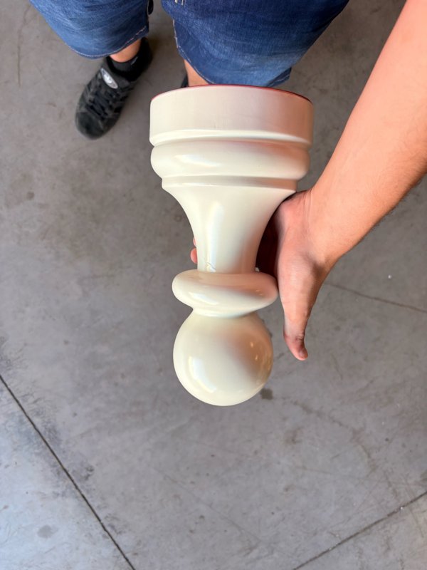 Peón de Ajedrez Gigante Blanco — Decorativo