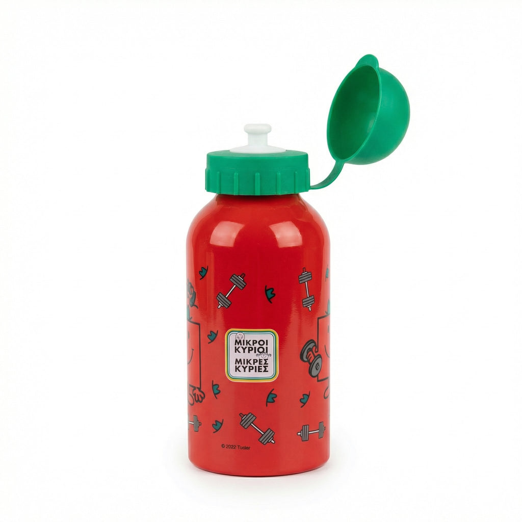 Botella Agua Infantil Plástico Mr. Men Roja 400ml
