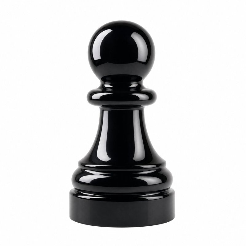 Peón de Ajedrez Gigante Negro — Decorativo