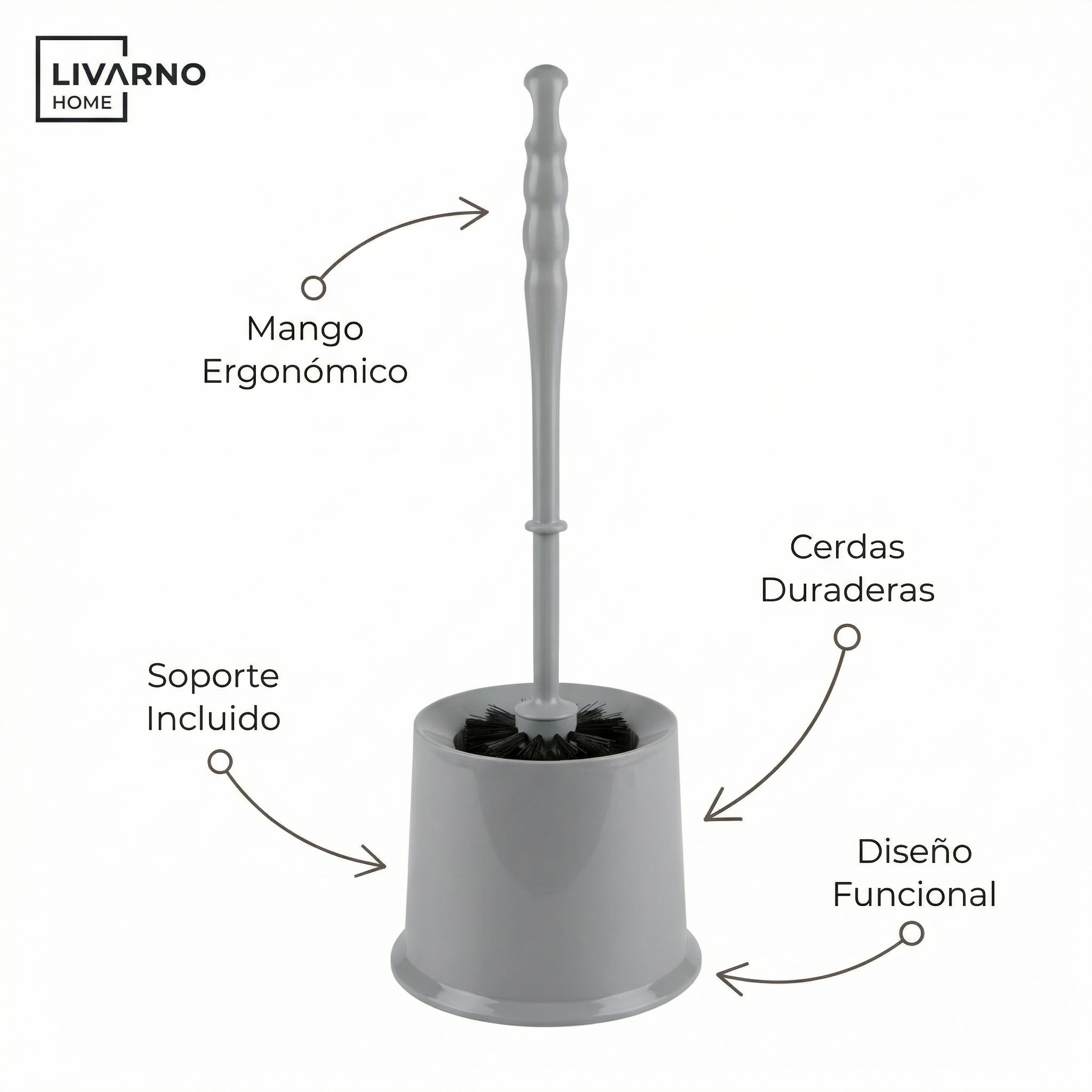 Escobilla de Baño Ergonómica - Livarno Home