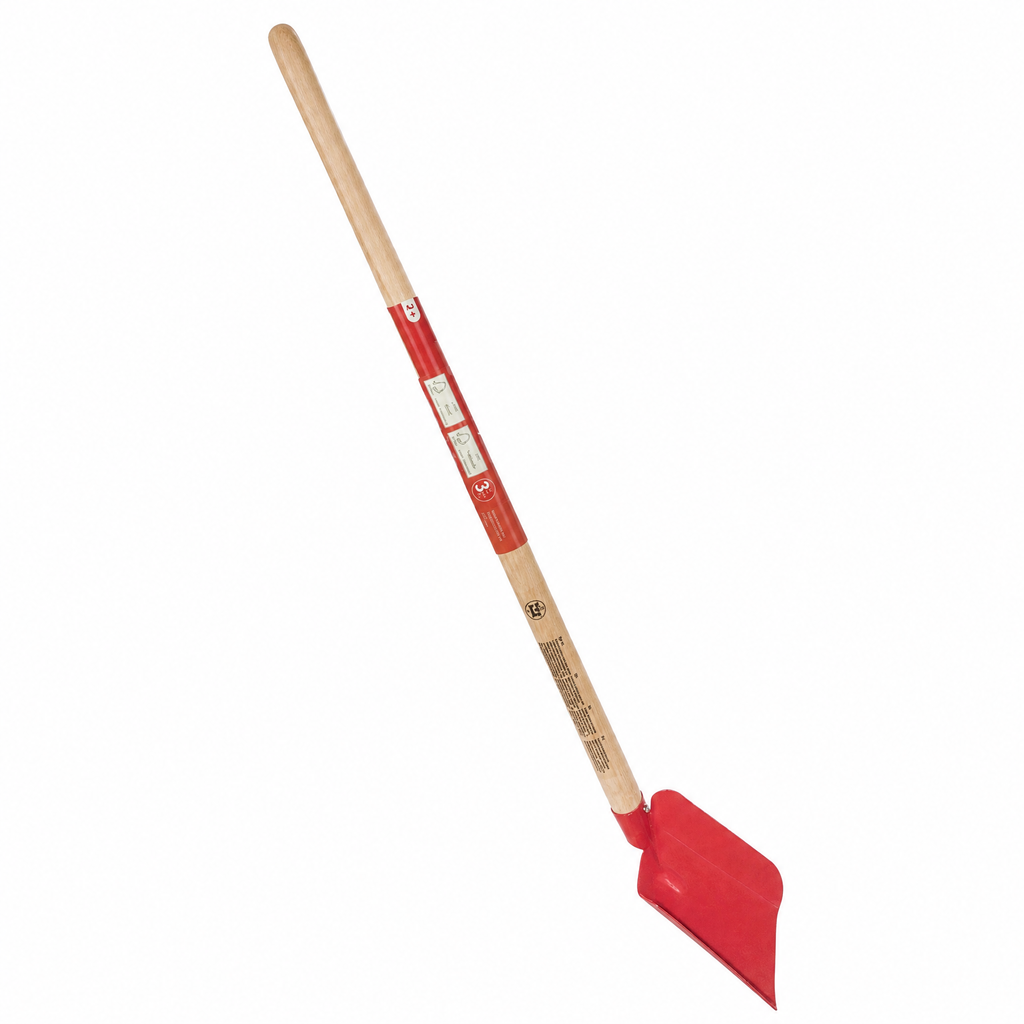 Azada de cabeza roja con mango largo para jardinería y huerto
