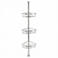 Estantería Telescópica de Baño Cromada con 3 Cestas (123-260cm) - Livarno
