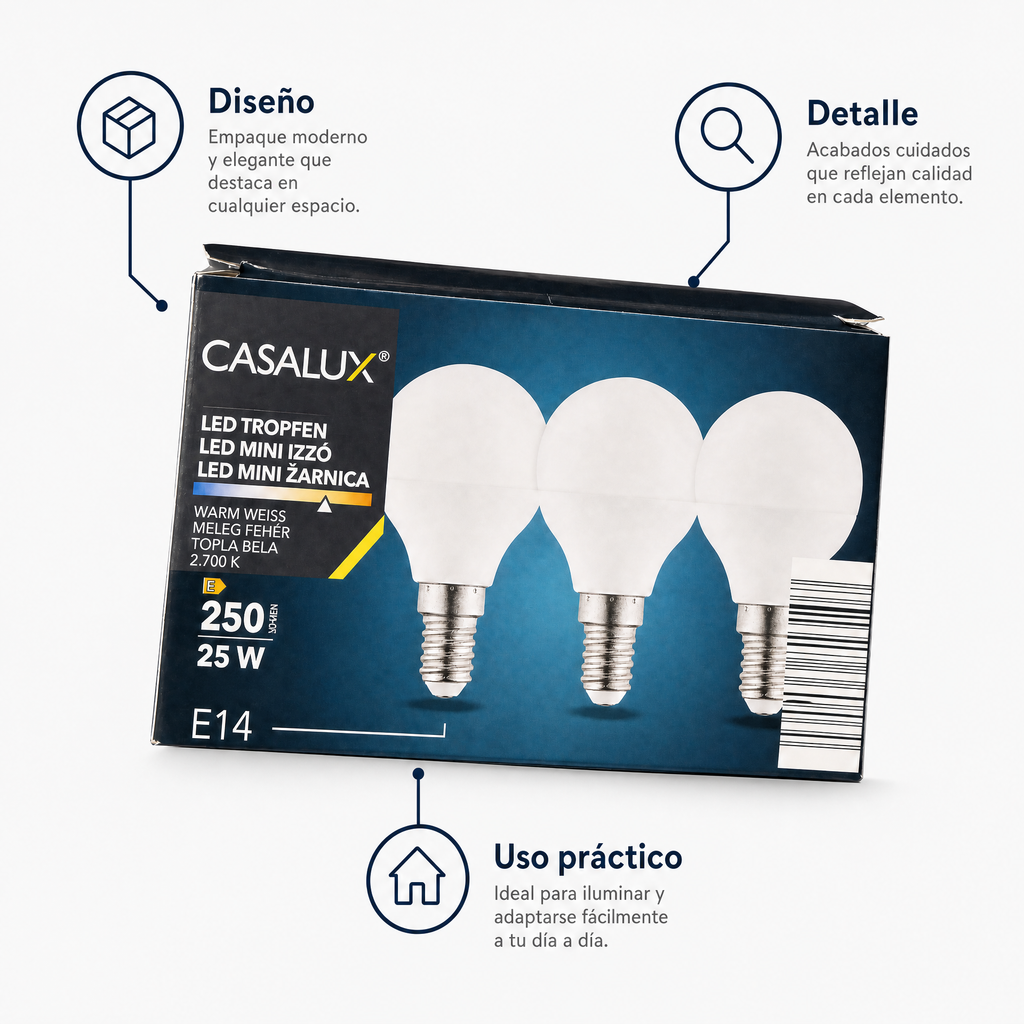 Casalux Bombilla LED E14 250 lm para lámparas decorativas