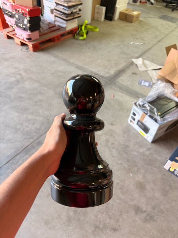 Peón de Ajedrez Gigante Negro — Decorativo