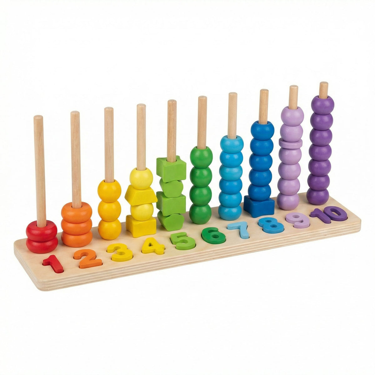 Juguete Apilable y Contar Madera 66 Piezas - Playtive