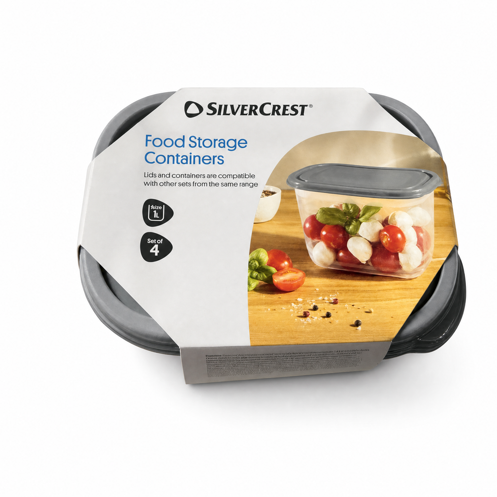 Silvercrest Recipientes para conservar alimentos pack de 4 unidades
