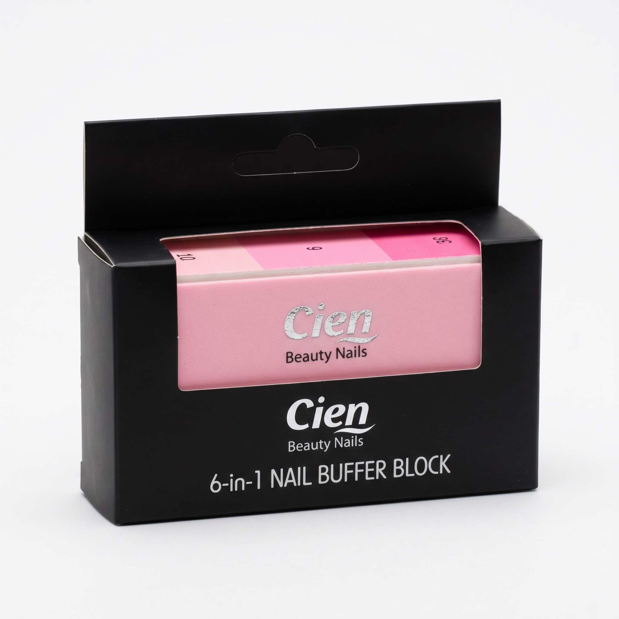 Cien Beauty Nails 6-in-1 Buffer — Pulidora de Uñas Rosa