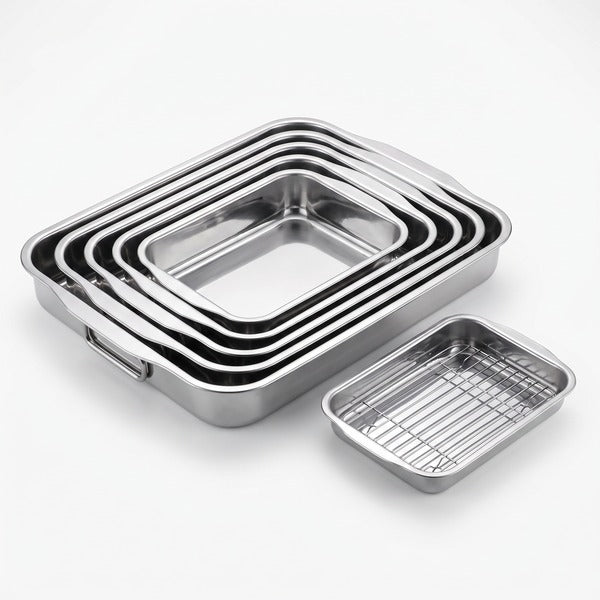 Pack Bandejas Inox 5 Tamaños