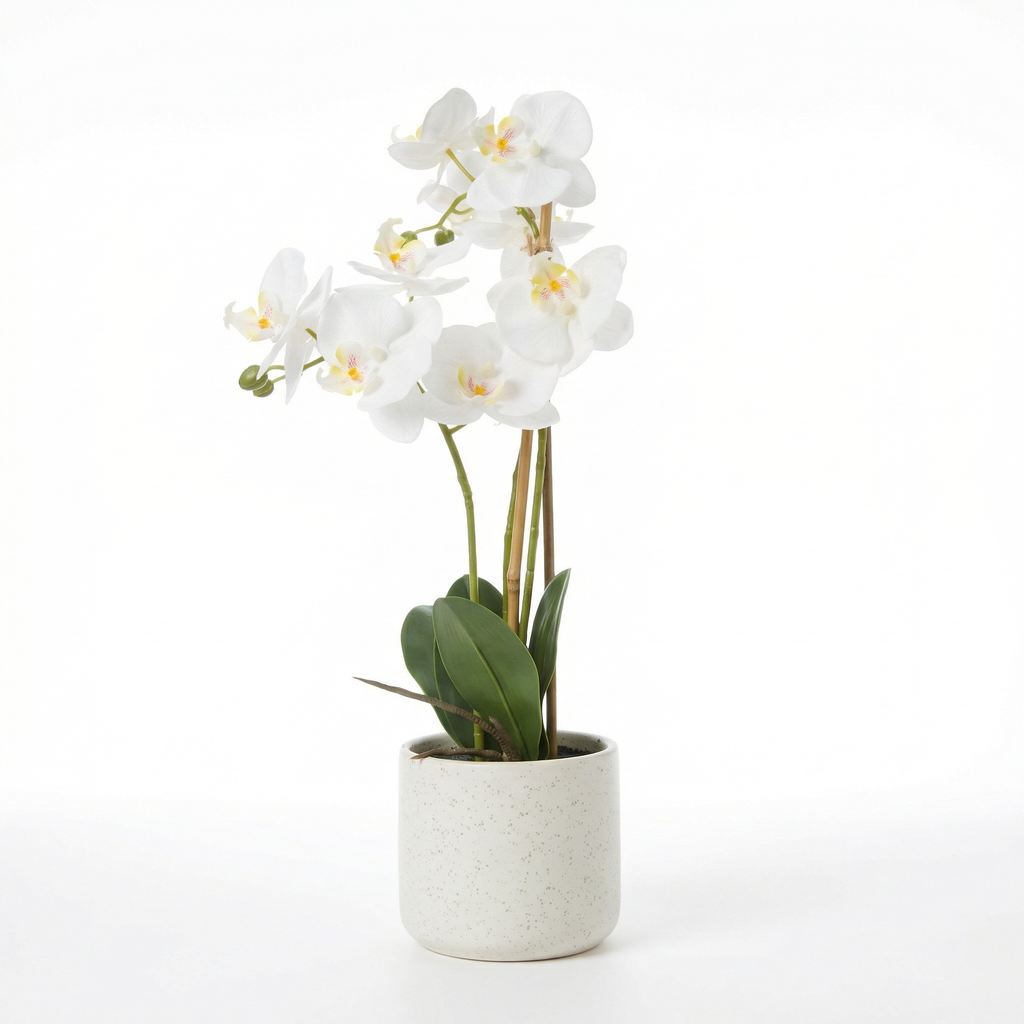 Orquídea Artificial Decorativa con Maceta