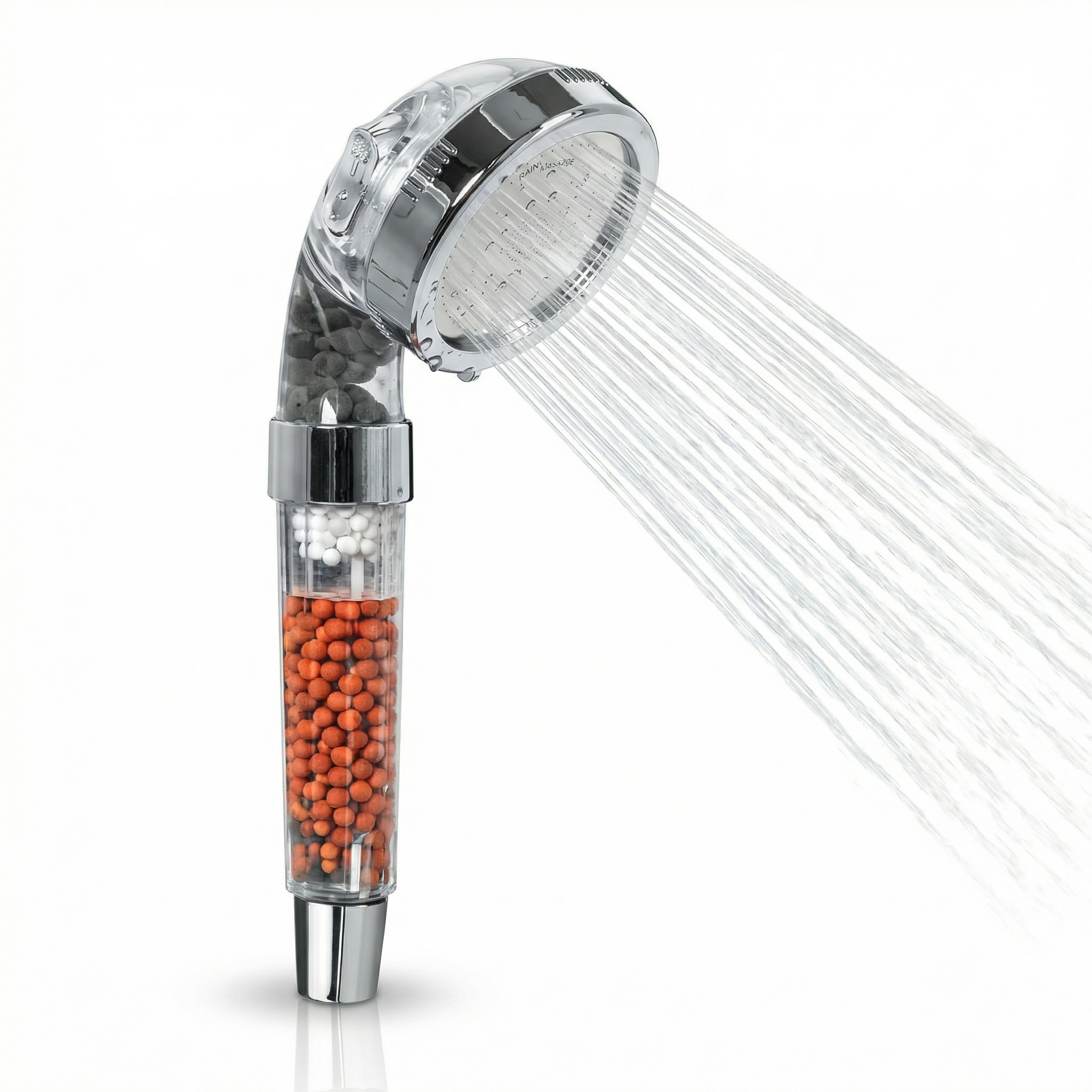 Alcachofa de Ducha Wellness con Bolas Minerales Filtrantes - EasyMaxx