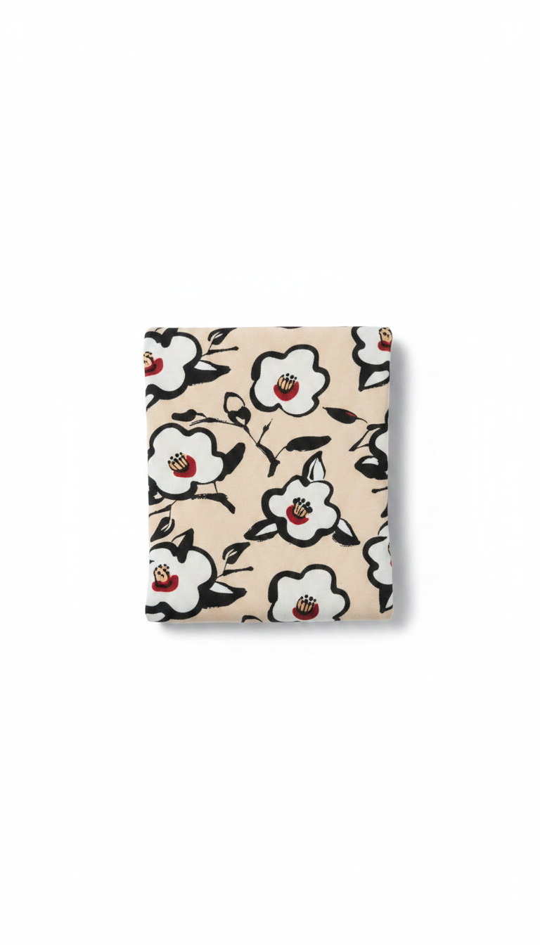 UP2 Fashion pantalón cómodo estampado floral beige