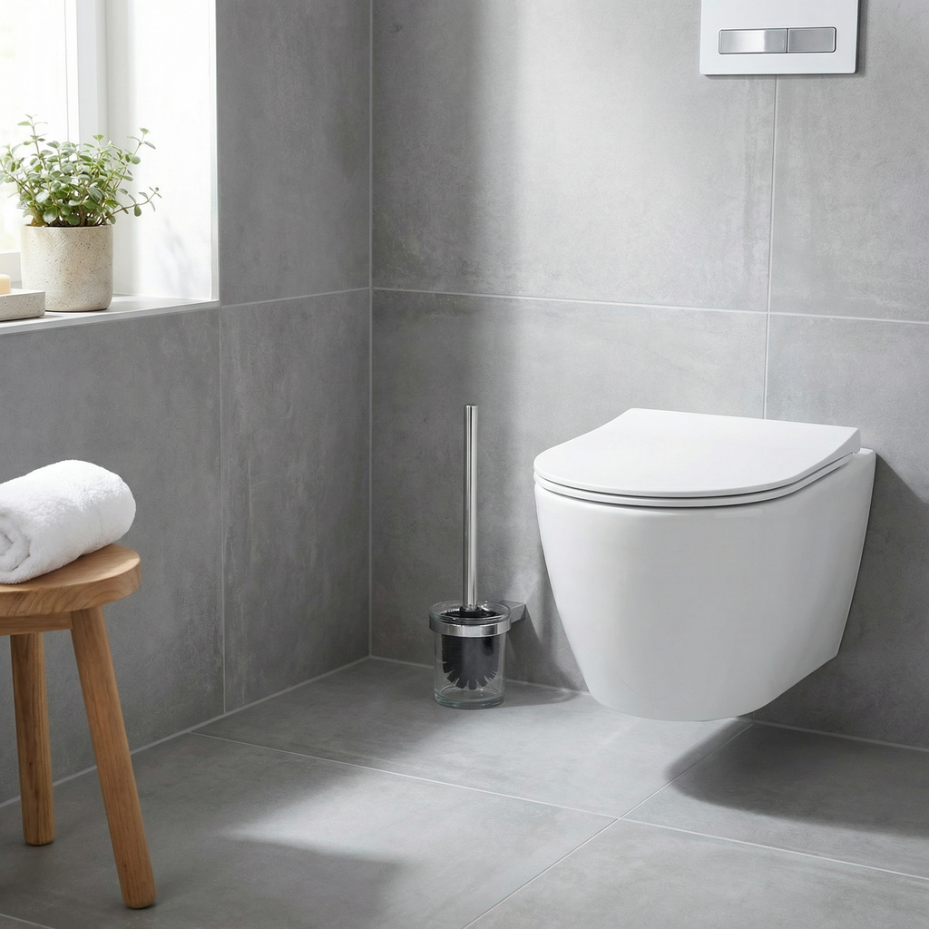 Set Escobilla de Baño Cromada - Livarno Home
