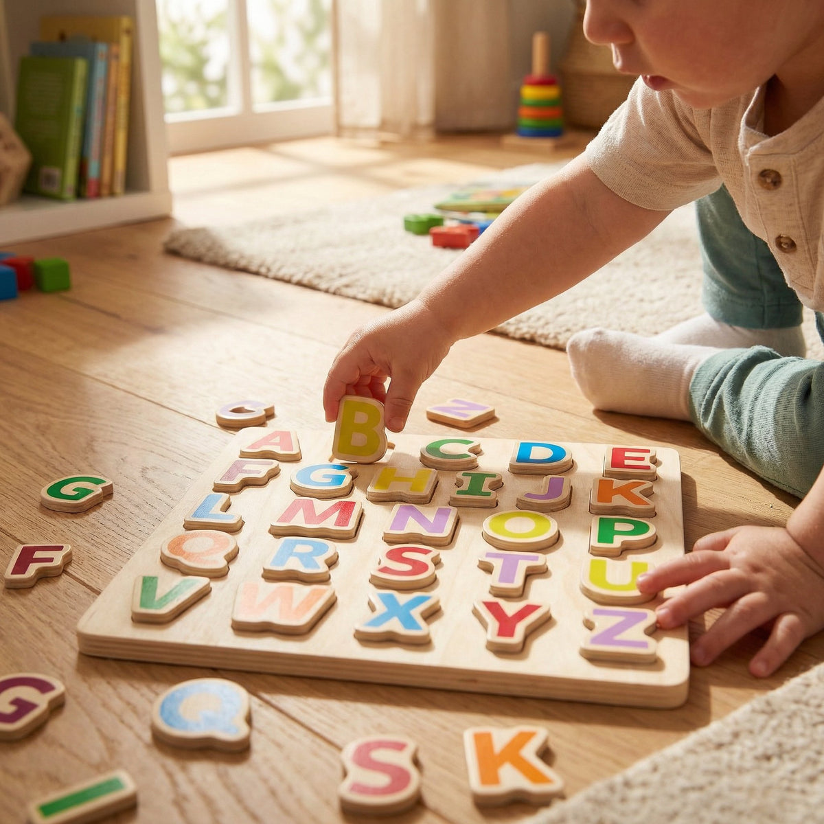 Puzzle Madera Abecedario 27 Piezas Encajables - Playtive