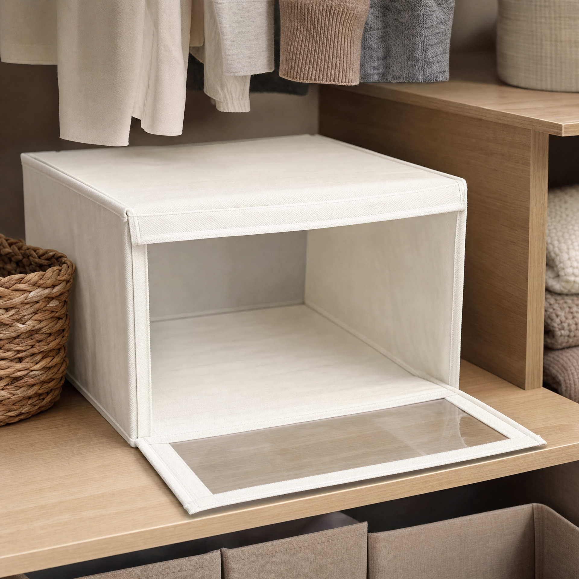 Livarno Living caja organizadora para zapatos con ventana frontal