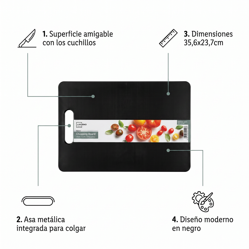 Tabla de Cortar Livarno Home 35,6x23,7cm