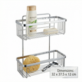 Estantería de Ducha Cromada Livarno Home 2 Cestas
