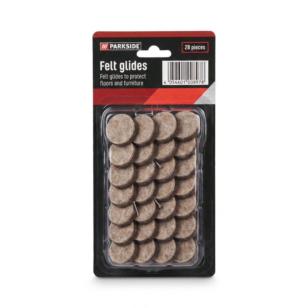Parkside Pack 28 Protectores de Fieltro para Muebles