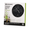 Bresser MyTime Reloj de pared radiocontrolado DCF 25 cm con termómetro e higrómetro