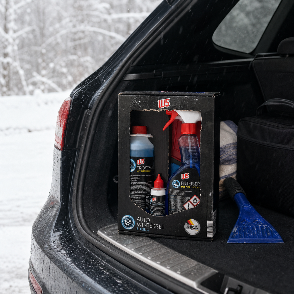 W5 Set de Invierno para automóvil, limpieza y protección de cristales y plásticos