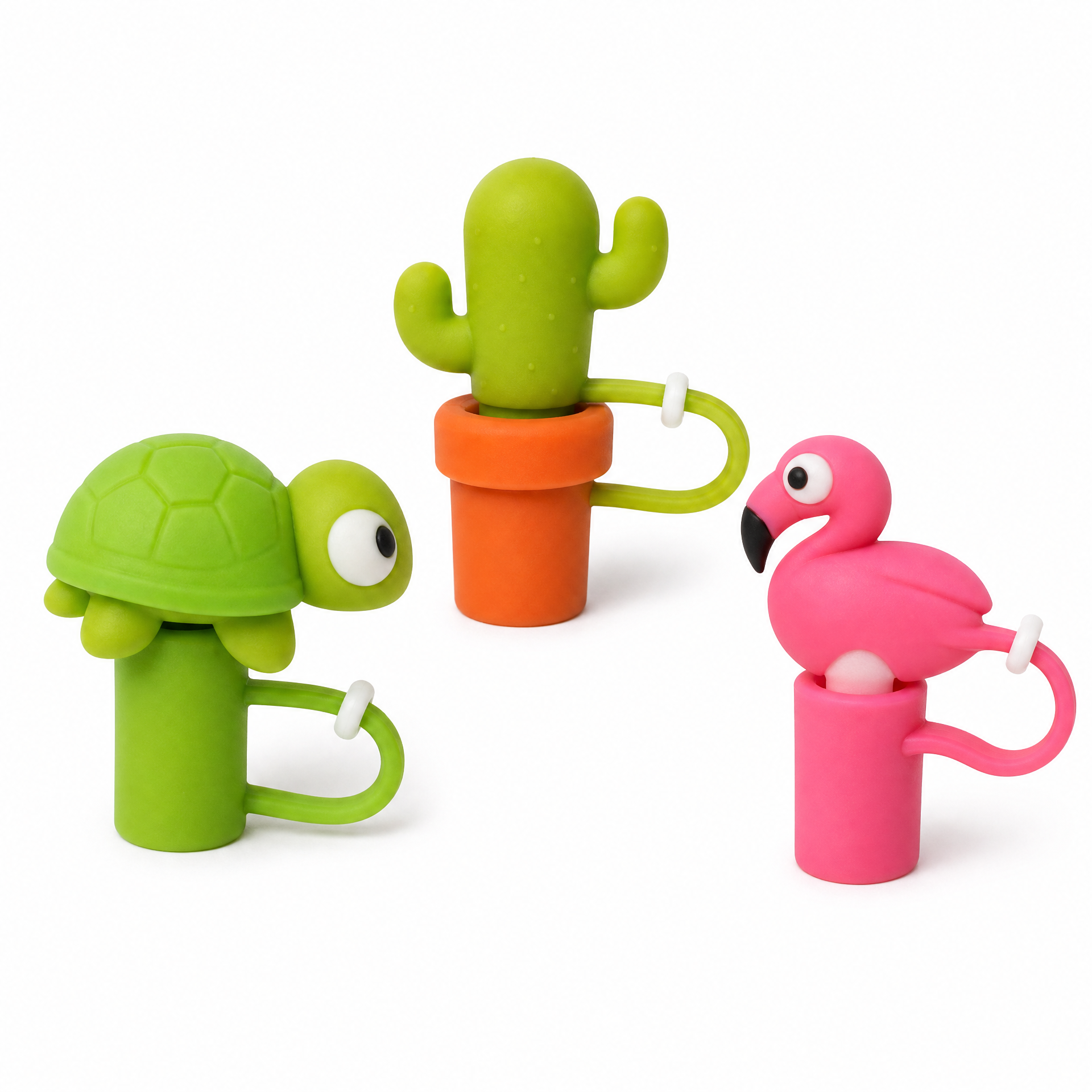 Joie Straw Toppers Cobertores Silicona Pajitas (Set de 3)