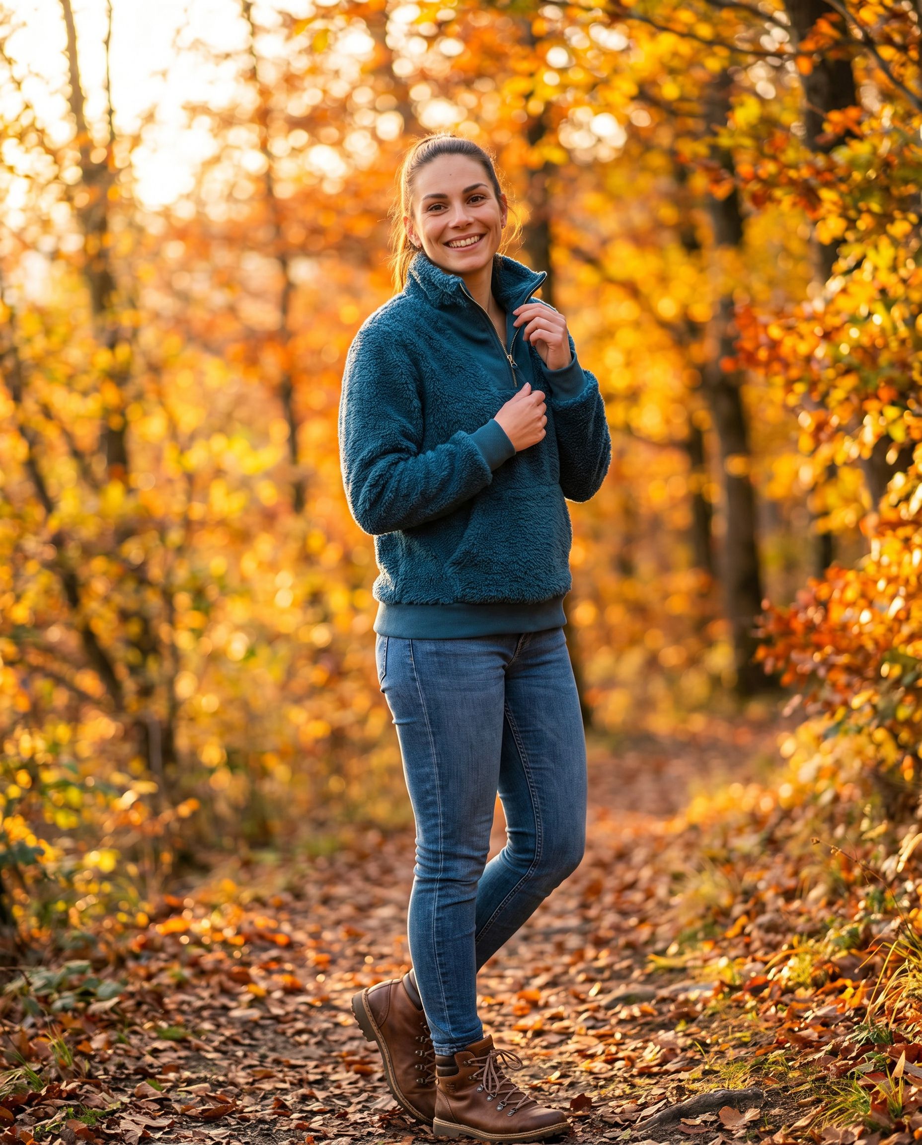 Jersey Polar Mujer Up2Fashion — Azul Petróleo