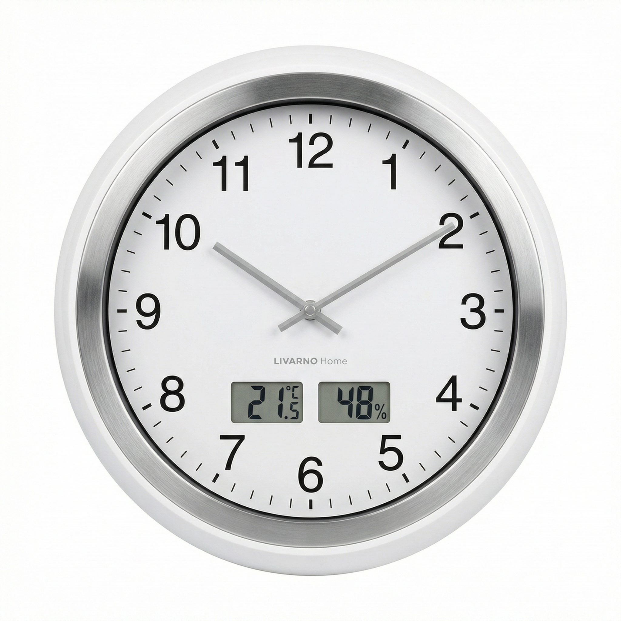 Reloj de Pared Radio-Controlled Livarno Home con Temperatura y Humedad