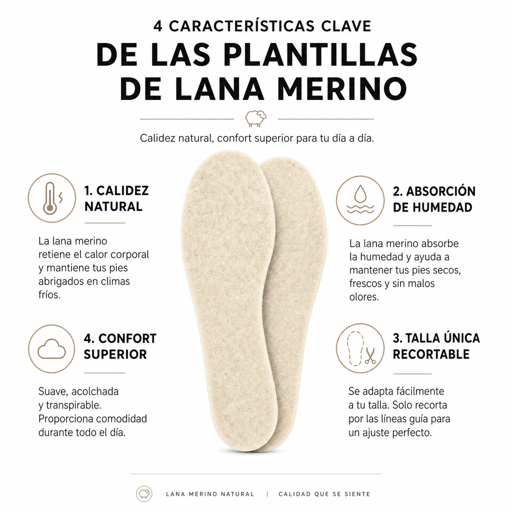 Yourstep Plantillas Lana Merino Pack 2
