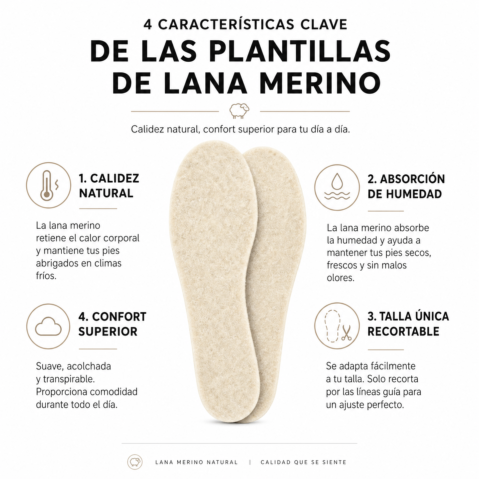 Yourstep Plantillas Lana Merino Pack 2