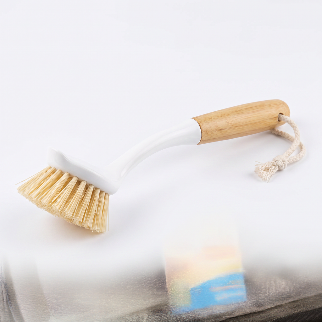 AquaPur Cepillo para Lavar Platos con Mango de Bambú