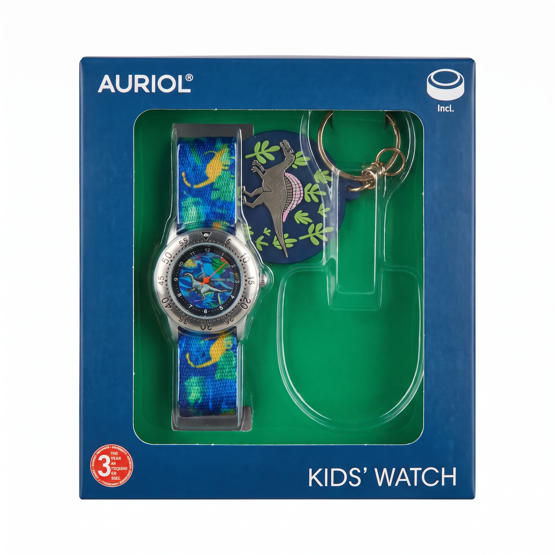 Auriol Reloj Infantil con Llavero de Dinosaurio