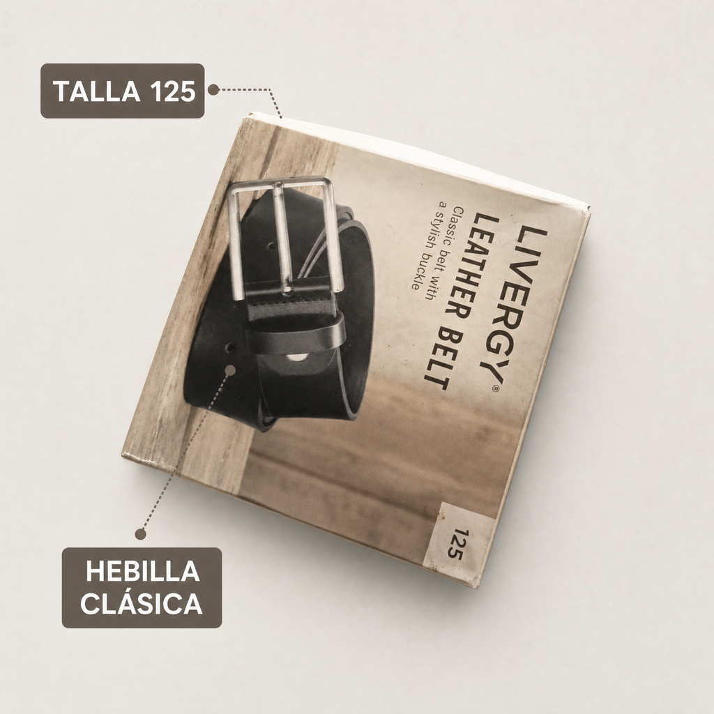 Cinturón Livergy talla 125 con hebilla clásica