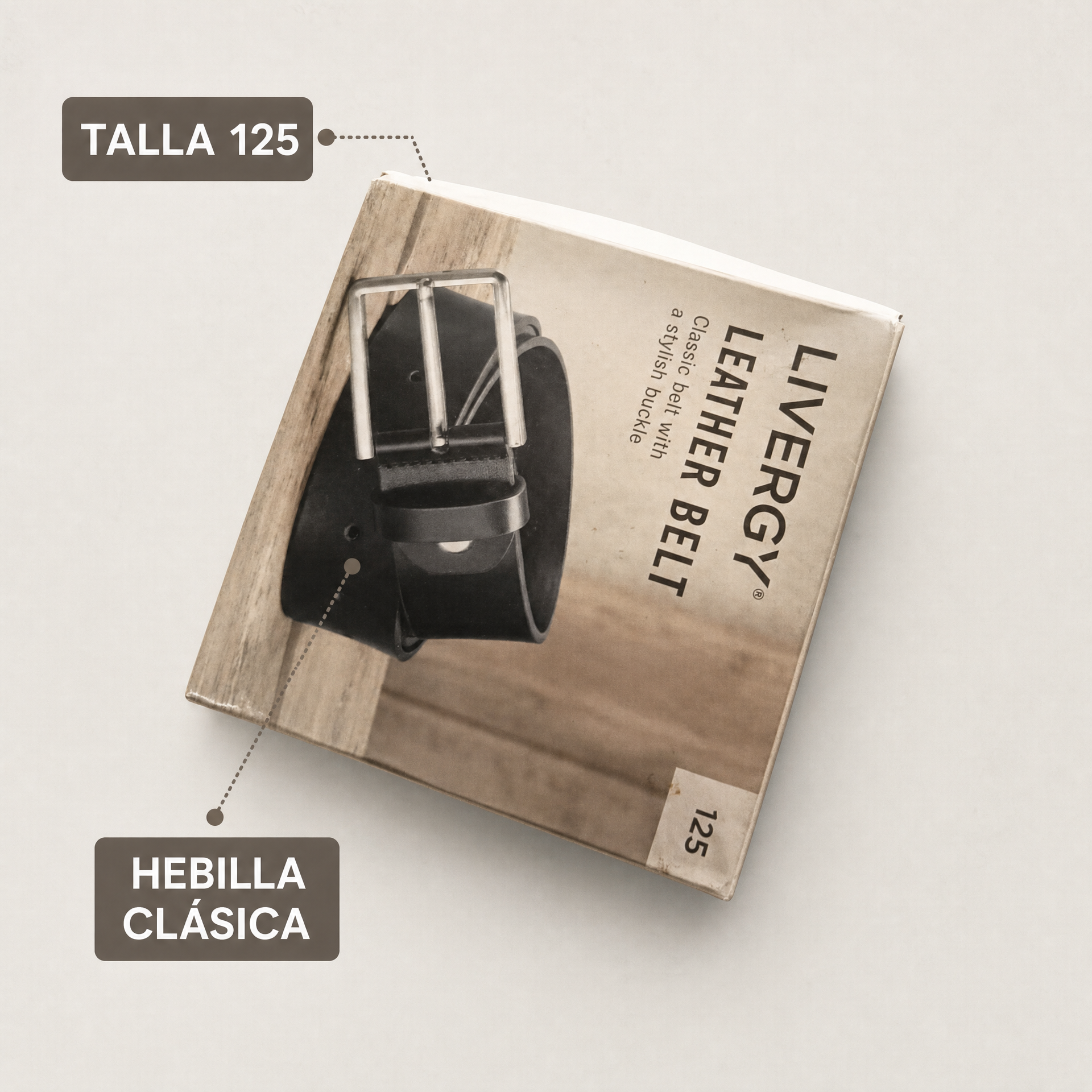 Cinturón Livergy talla 125 con hebilla clásica