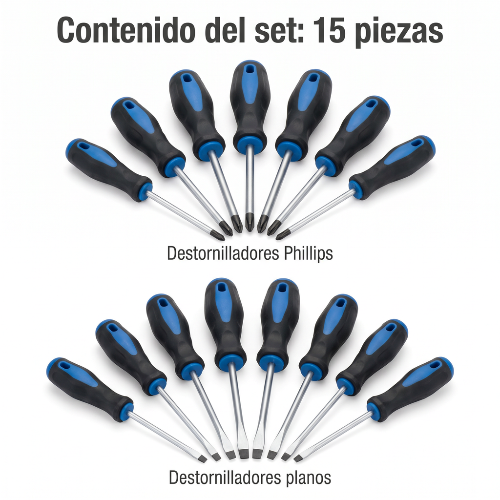 Contenido del set 15 piezas Workzone