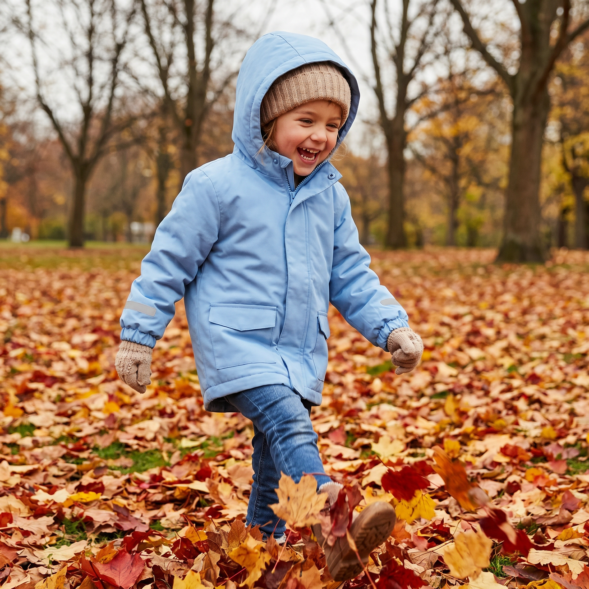 Parka Infantil Azul Claro Lily & Dan