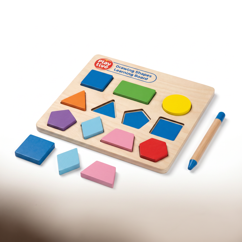 Playtive Tablero Montessori Aprende Formas – 9 Piezas