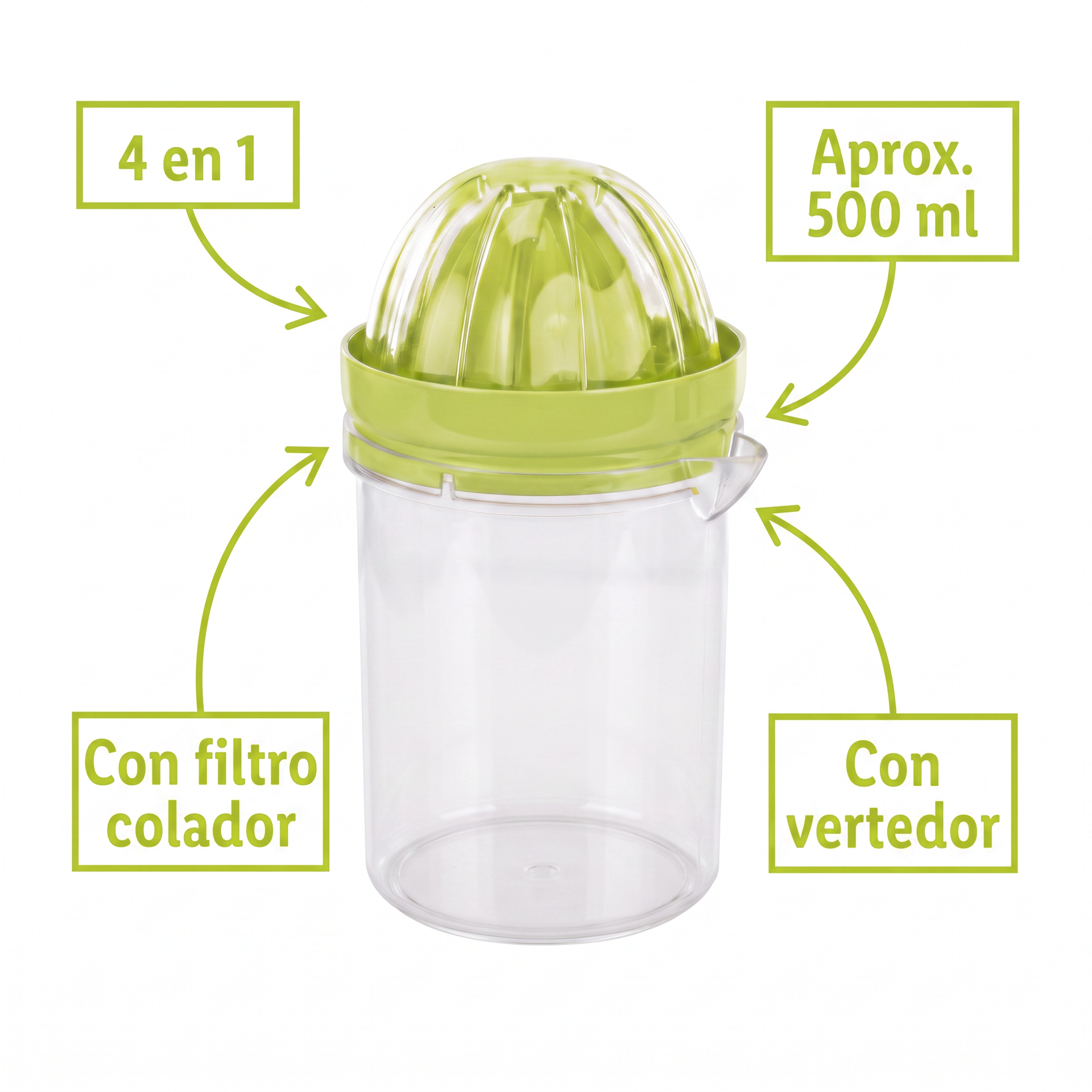 Ernesto Exprimidor de Cítricos 4 en 1 500 ml