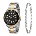 Auriol Set Reloj y Pulsera Bicolor