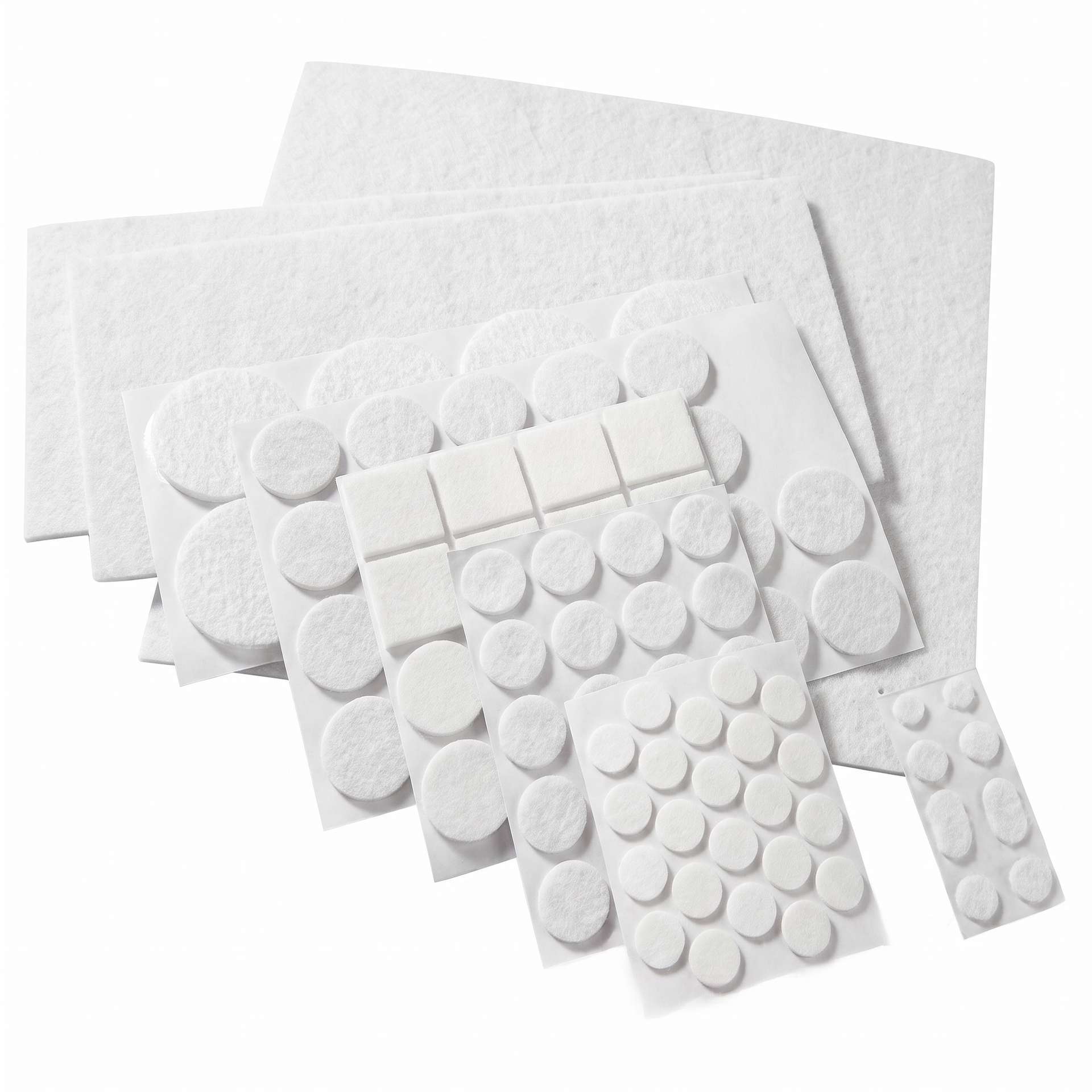 Parkside Pack 99 Protectores Adhesivos de Fieltro Blancos