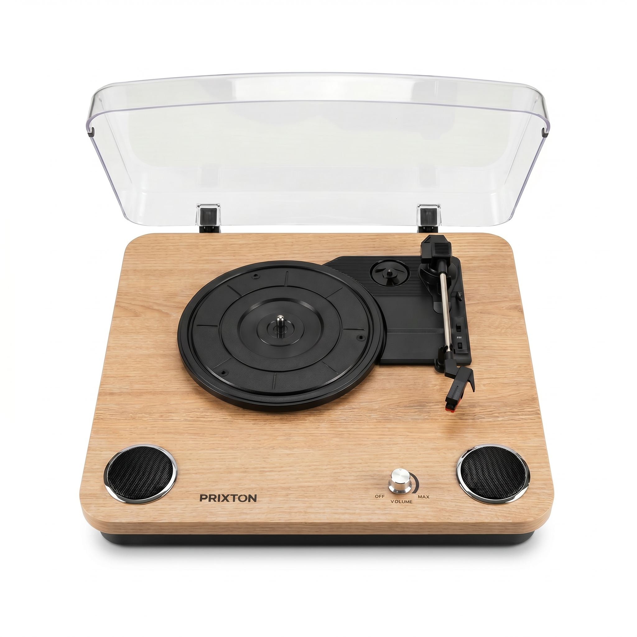 Tocadiscos Prixton Roble - Fondo Blanco