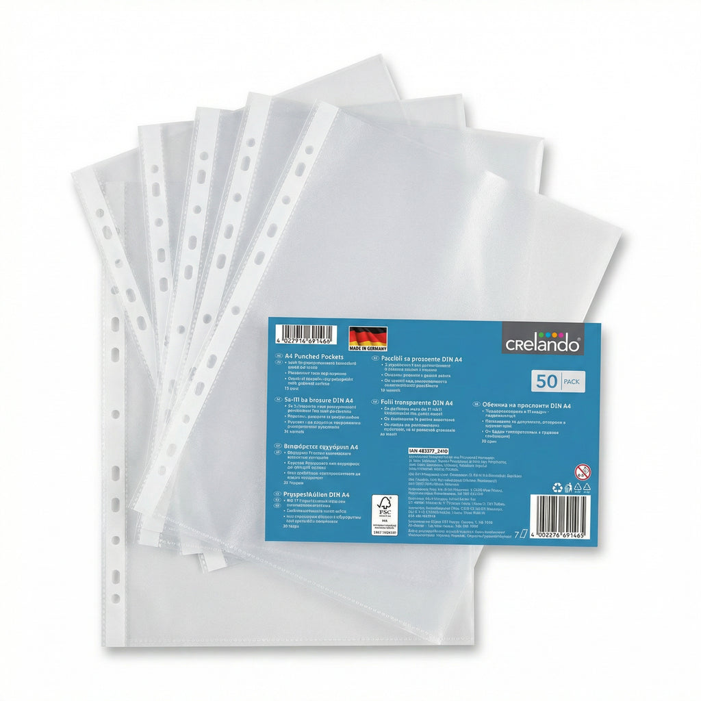Fundas Perforadas A4 Crelando 50 uds