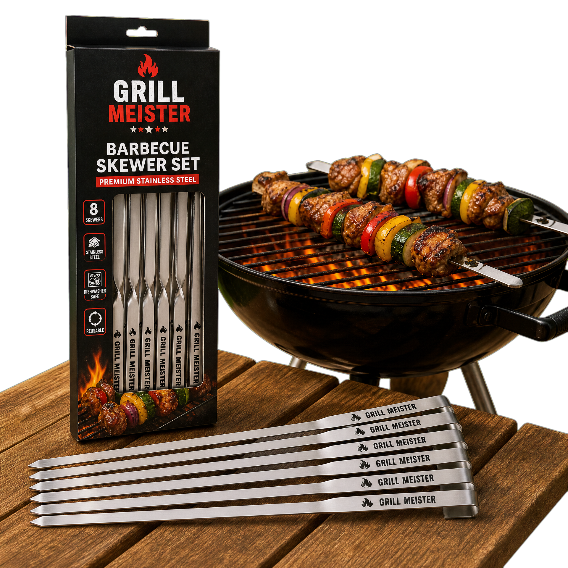 Grill Meister Set Brochetas Barbacoa