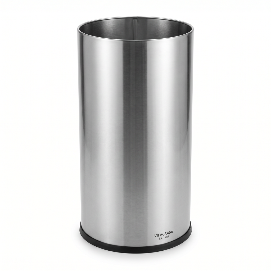 Papelera de Oficina Vilagrasa BAS-1018 — 1018 Inox 24 Litros